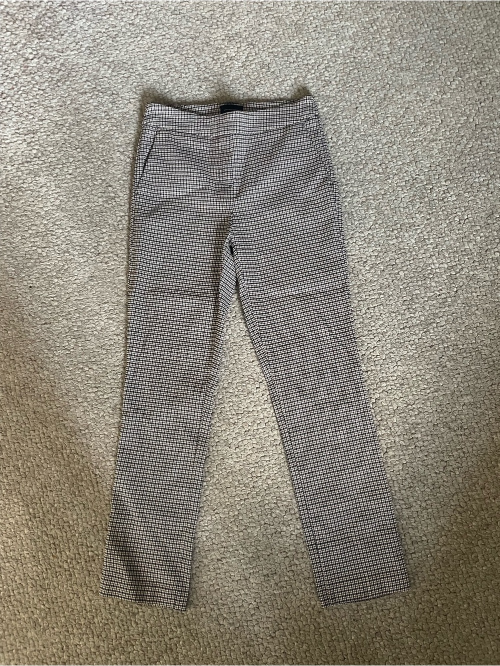 Tailored Black & White Check Slim Pants